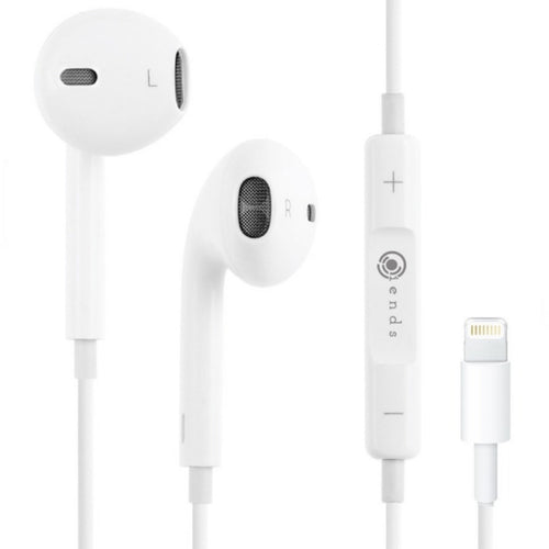 Iends Wired Lightning Headset Stereo Earphone with Mic White HS2073 Lulu Hypermarket