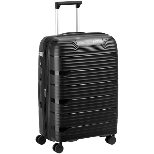 Delsey Securitech Dune 4 Double Wheels Hard Trolley, 70 cm, Black