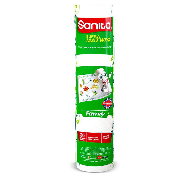 Sanita Table Covers Sufra Matwiya Family Size 120 x 150cm 20pcs