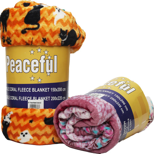 Peaceful Fleece Blanket Single 22 Assorted