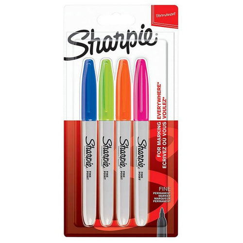 Sharpie Fine Fun Permanent Marker 4 Colour Assorted