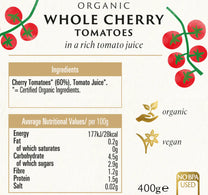 Biona Organic Whole Cherry Tomatoes 400 g