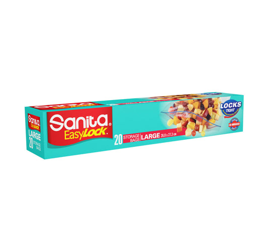 Sanita Easy Lock Storage Bags Large Size 26.8 x 27.3cm 20pcs