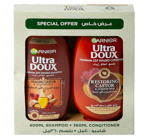 Garnier Ultra Doux Hammam Zeit Shampoo 400 ml + Conditioner 360 ml