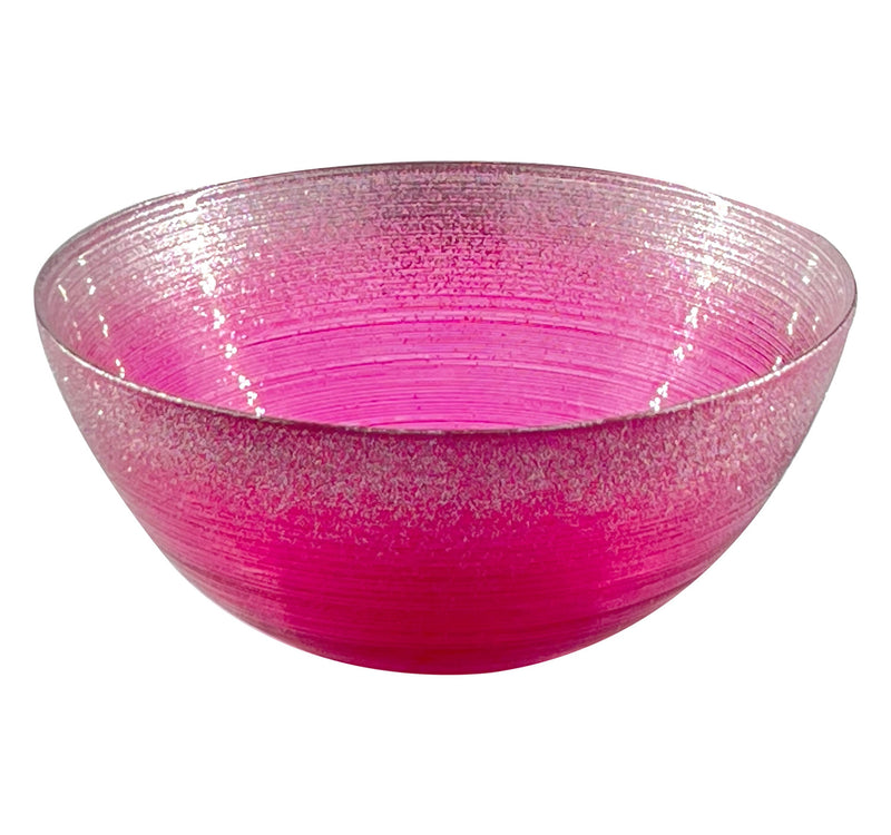Glascom Decorative Glass Bowl, 15 cm, Pink, ARES0544