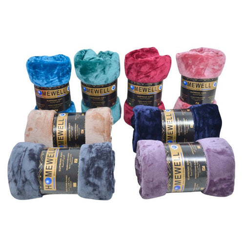 Homewell Flannel Blanket 150X200cm Assorted Per Pc