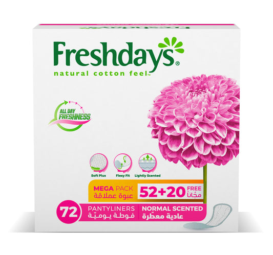 Sanita Freshdays Panty Liners Scented 52 + 20pcs
