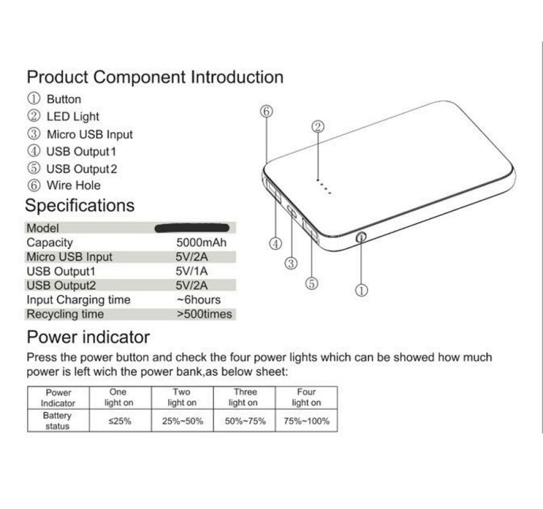 Trands 10000mAh Power Bank (PB1662)