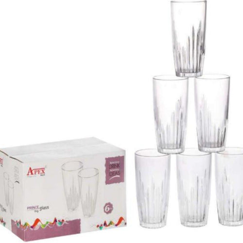 Apex Max Prince Glass Set, 6 pcs, 200 ml