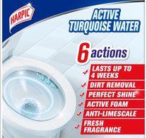 Harpic Active Turquoise Water Toilet Block Tropical Lagoon Scent 35 g