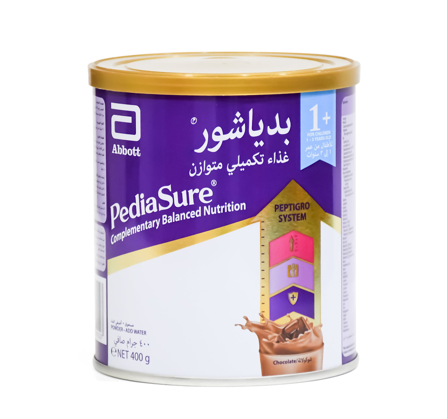 نظام بيدياشور بيبتيجرو بنكهة الشوكولاتة للمرحلة 1+ للأطفال من عمر 1 إلى 3 سنوات 400 جرام