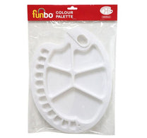 Funbo Coloring Plastic Oval Pallet, 25 inch, PLT-O3425