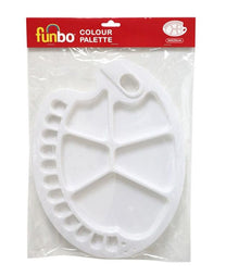 Funbo Coloring Plastic Oval Pallet, 25 inch, PLT-O3425