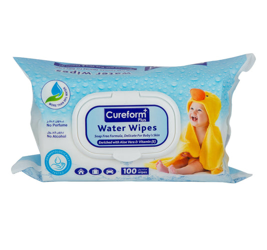مناديل مبللة للأطفال من كيورفورم بلس، 100 منديل
