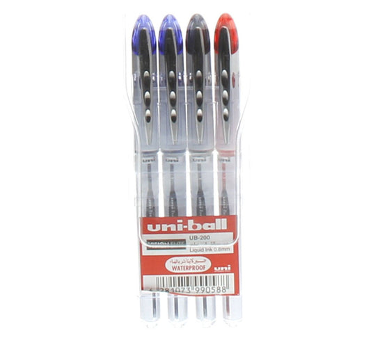 Uni-Ball Vision Elite Roller Pen MIUB200-04 4's