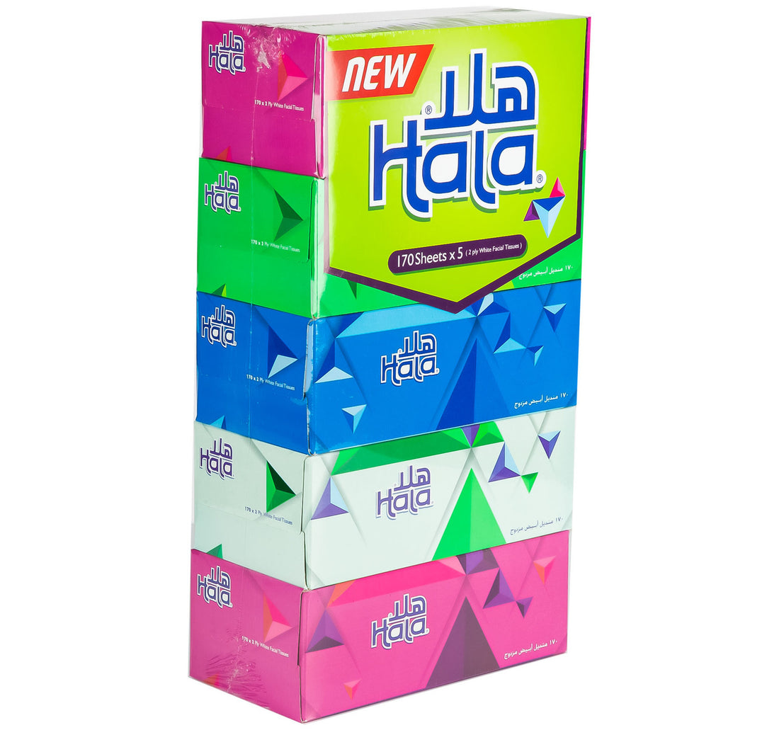 Hala Facial Tissue 2ply 5 x 170 Sheets
