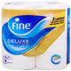 Fine Deluxe New & Improved Flushable Toilet Paper 3ply 4 Rolls