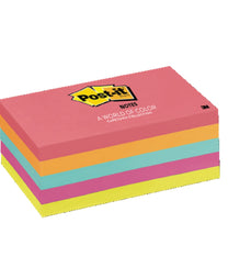 مجموعة 3M Post-It Pad Capetown مقاس 3 × 5 بوصات، عبوة من 5 ألوان