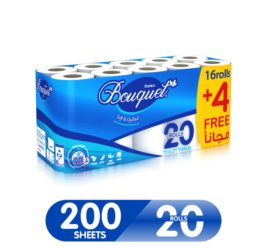 Sanita Bouquet Soft & Quilted Toilet Rolls 20pcs