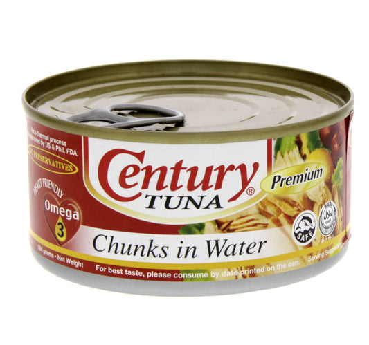 قطع تونة سنشري في الماء 184 جرام