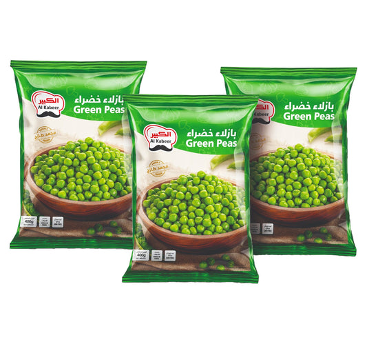 Al Kabeer Green Peas Value Pack 3 x 400 g
