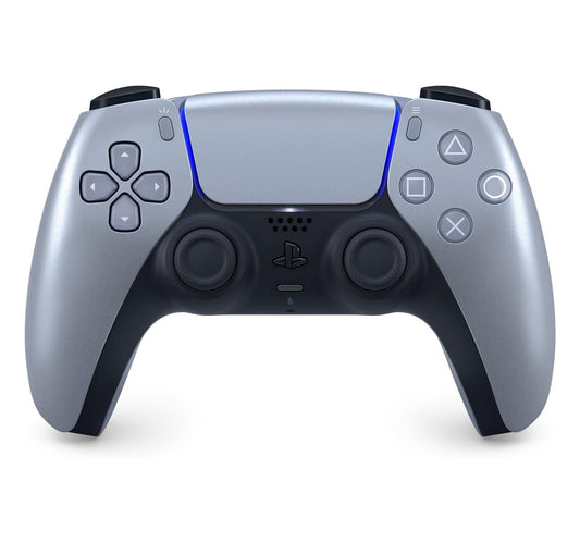 وحدة تحكم لاسلكية Dualsense لجهاز بلاي ستيشن 5 من سوني، فضية إسترلينية
