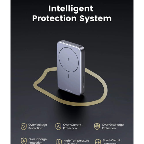 Ugreen 10000mAh Magnetic Wireless Power Bank, Space Gray, PB206-15086