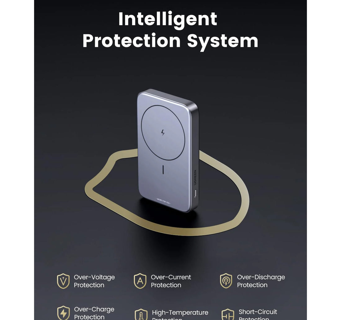 Ugreen 10000mAh Magnetic Wireless Power Bank, Space Gray, PB206-15086