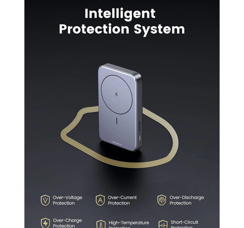 Ugreen 10000mAh Magnetic Wireless Power Bank, Space Gray, PB206-15086