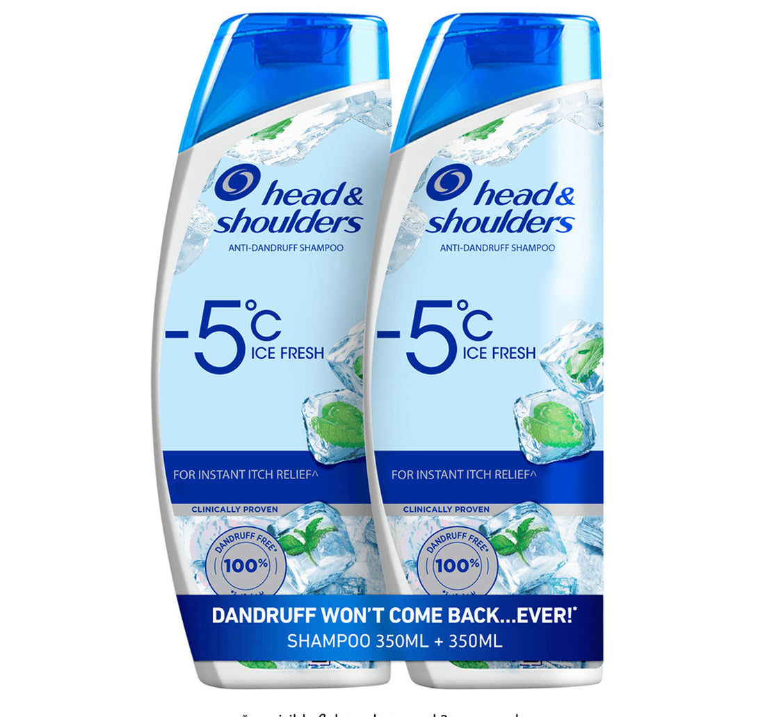 شامبو هيد آند شولدرز آيس فريش ساب زيرو المضاد للقشرة -5°C، 2 × 350 مل
