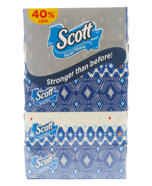 Scott Plus Facial Tissue 2 ply Value Pack 5 x 120 Sheets