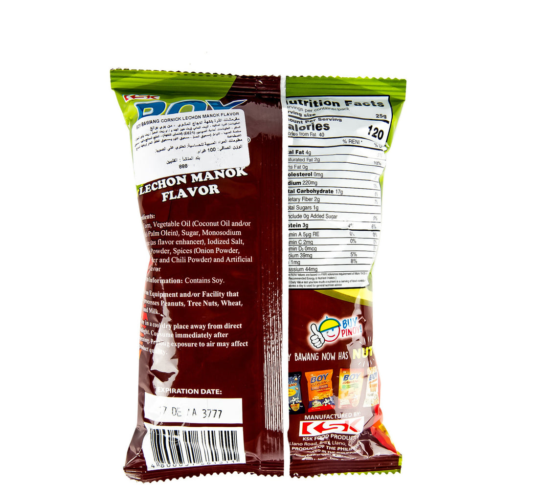 KSK Boy Bawang Lechon Manok Flavor Cornick 90 g