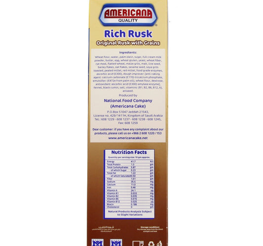 Americana Rich Rusk 385 g