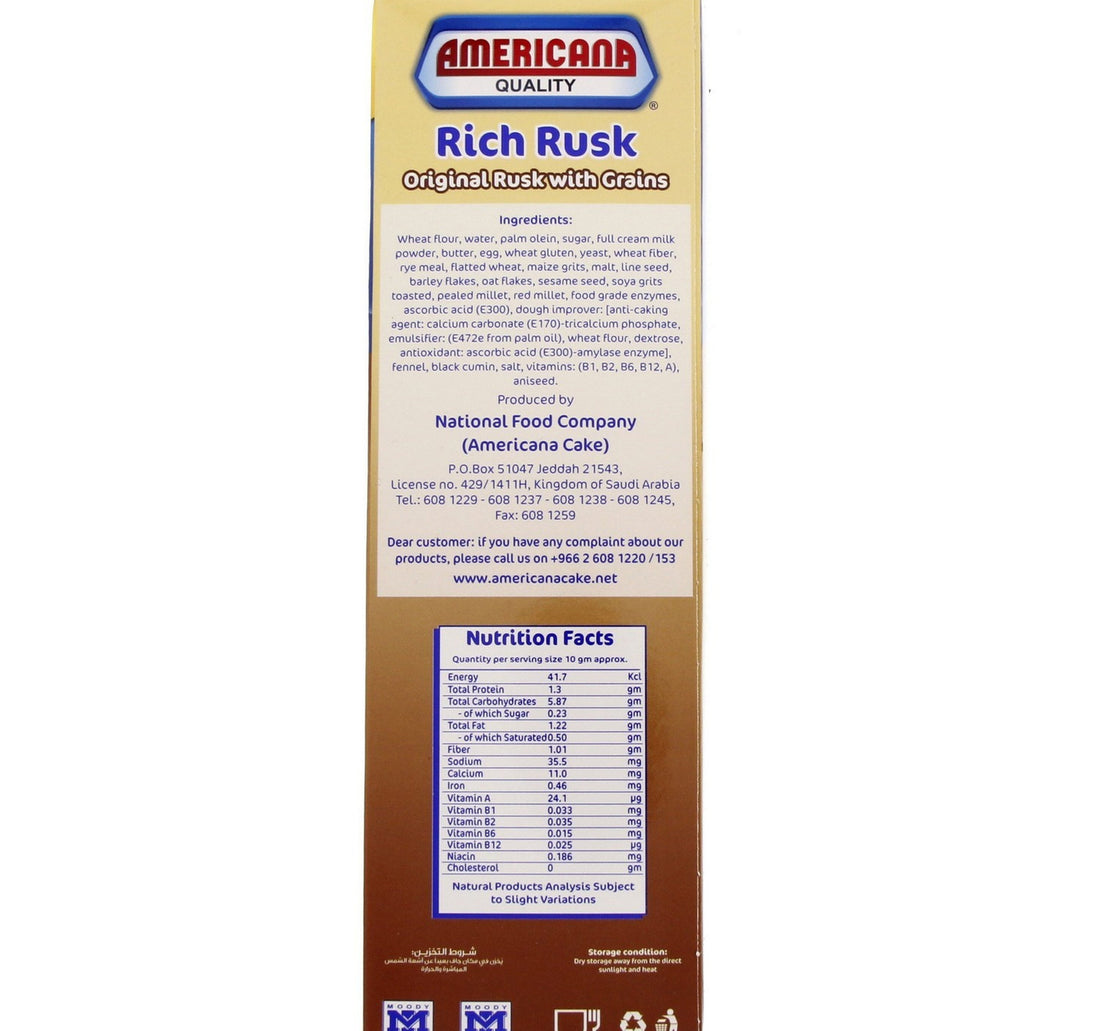 Americana Rich Rusk 385 g