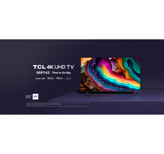 TCL 98 inches 4K UHD Google Smart LED TV 98P745