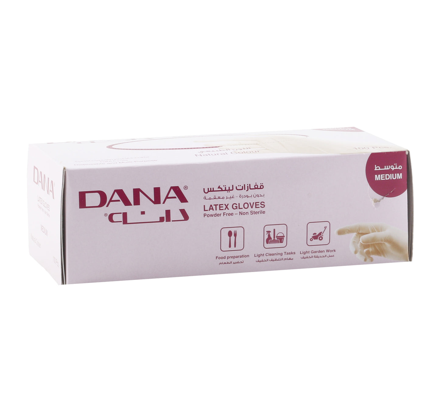 Dana Disposable Gloves Latex Medium 100 pcs