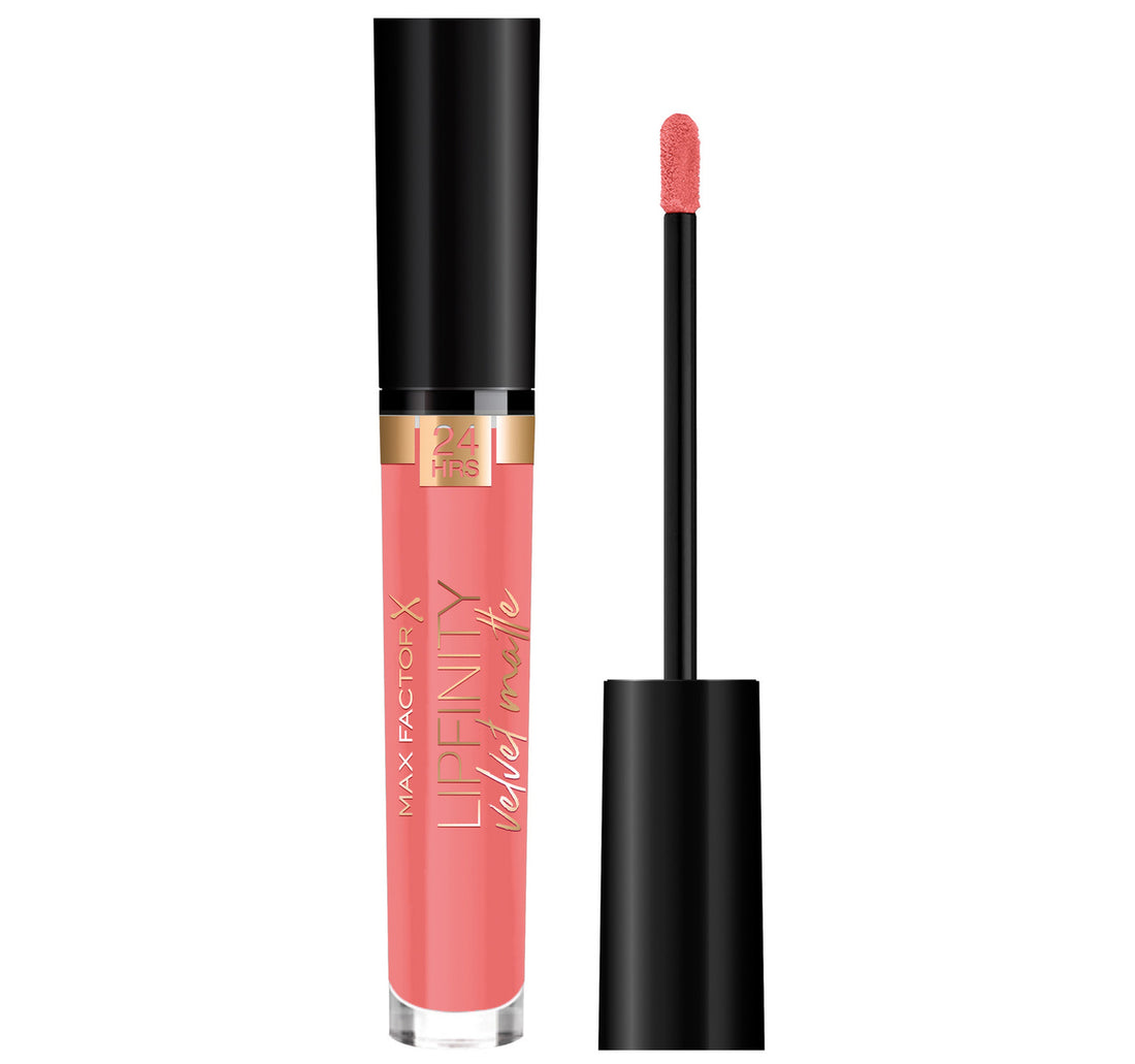 Max Factor Lipfinity Velvet Matte Liquid Lipstick, 030 Cool Coral, 3.5 ml