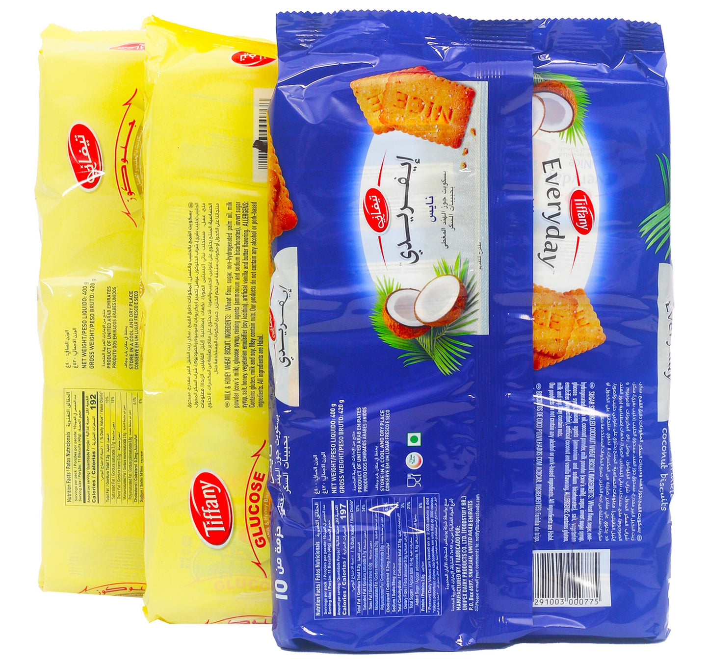 Tiffany Glucose Biscuits 40 g 2 x 10pcs + Nice Biscuits 10 x 40 g