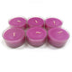 Maple Leaf Scented Tealight Candle Set 6pcs Purple Mixed Berries
