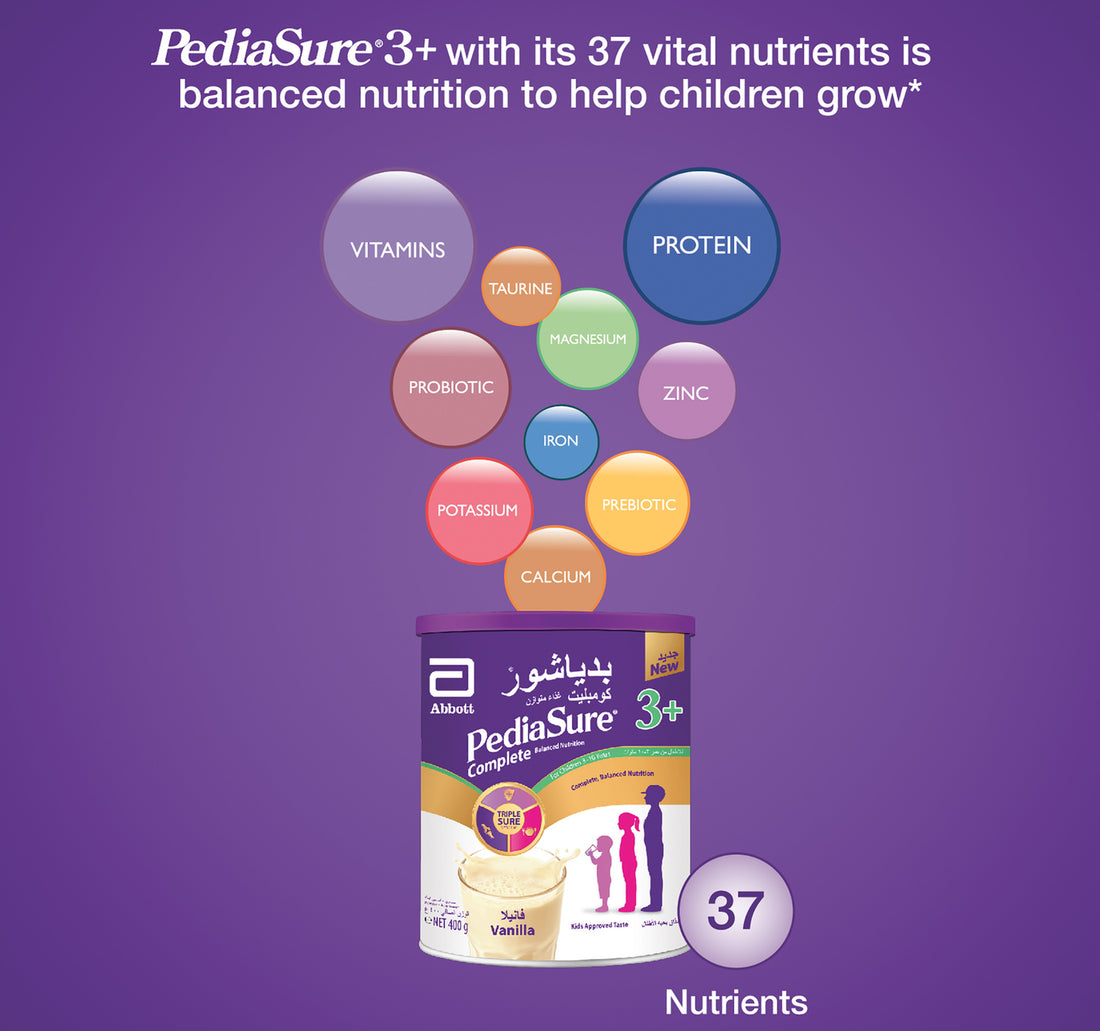 Pediasure Complete And Balanced Nutrition Vanilla Powder 3 + 3-10 Years 2 x 400 g