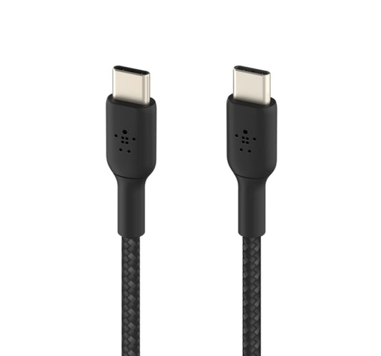 Belkin BoostCharge Braided USB-C to USB-C Cable, 1 m, Black, CAB004BT
