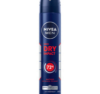 Nivea Men Dry Impact Anti-Perspirant Deodorant for Men with 72H Protection Spray 200 ml