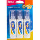 Deli Correction Pen 10ml 3's