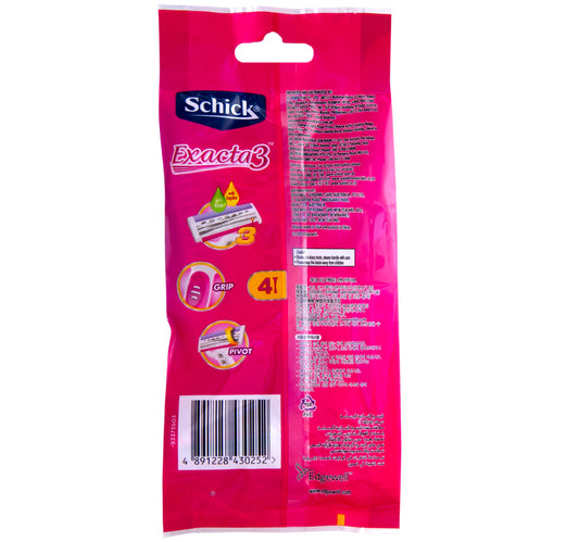 Schick Exacta 3 Women Razor 4 pcs