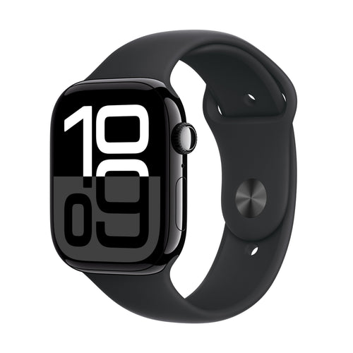 Apple Watch Series 10 46 mm GPS Smartwatch, Jet Black Aluminium Case with Black Sport Band(M/L), MWWQ3QA/A Lulu Hypermarket