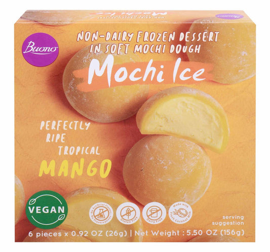 Buono Mochi Ice Mango Non-Dairy Frozen Dessert 156 g