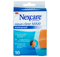 ضمادة نيكسكير 3M أكوا كلير ماكسي المقاومة للماء، 10 قطع