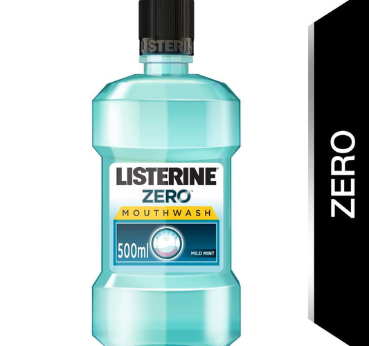 غسول الفم ليسترين خالي من الكحول بنكهة النعناع الخفيف 500 مل