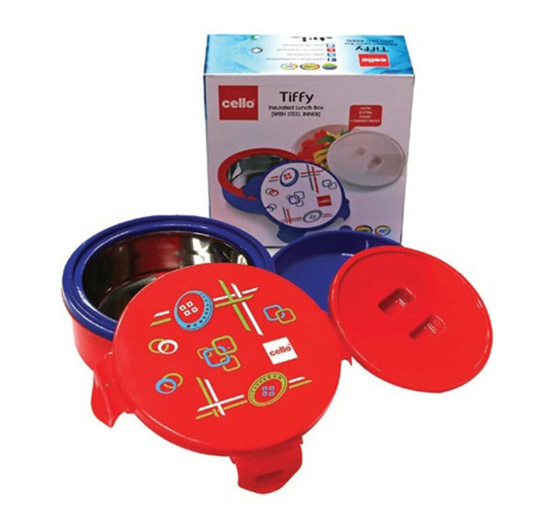 Cello Stainless Steel Lunch Box Tiffy 450ml Assorted Color