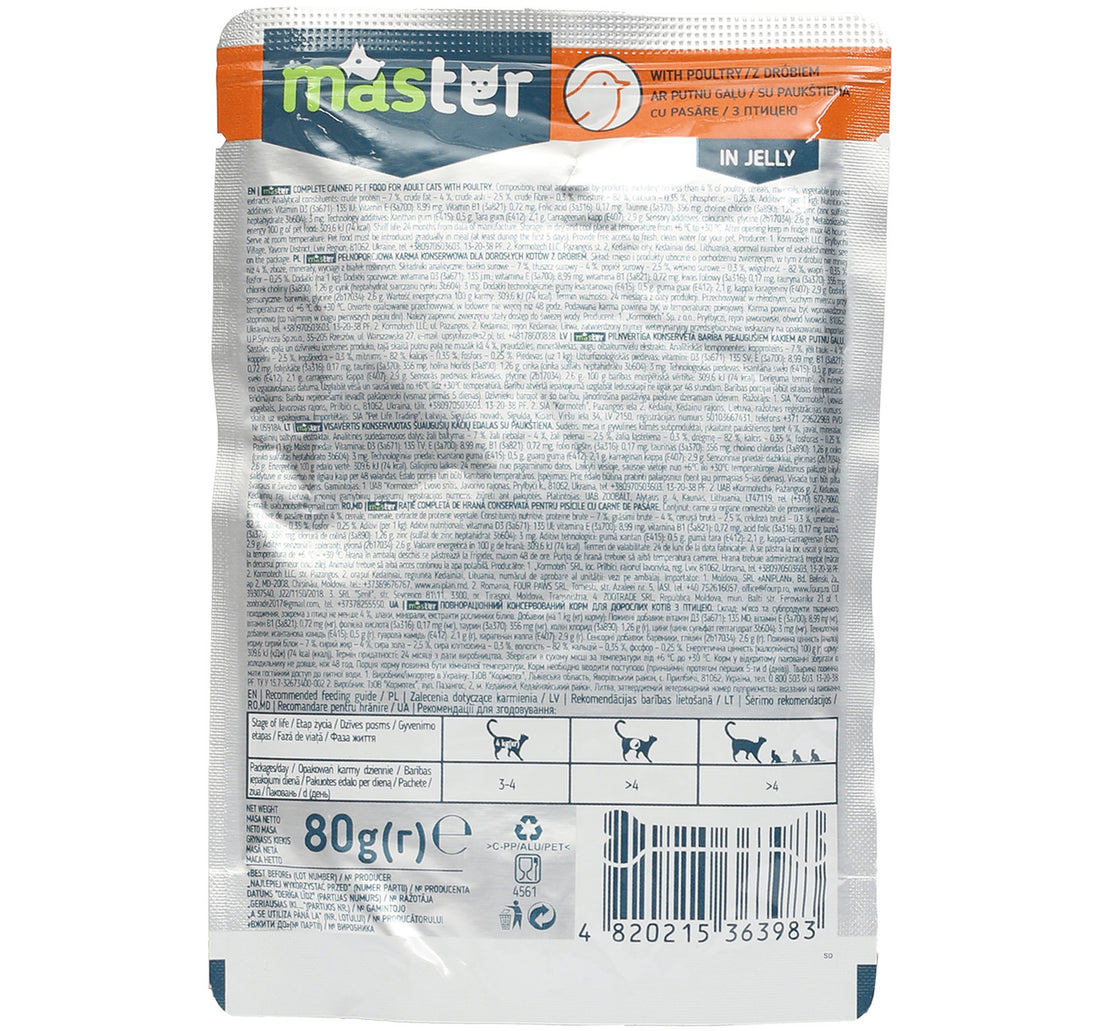 Pet Interest Master Cat Food Poultry in Jelly 80 g